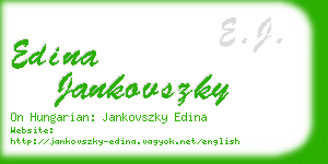 edina jankovszky business card
